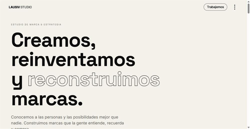 Sitio de Lausiv Studio: estudio de marca y estrategia